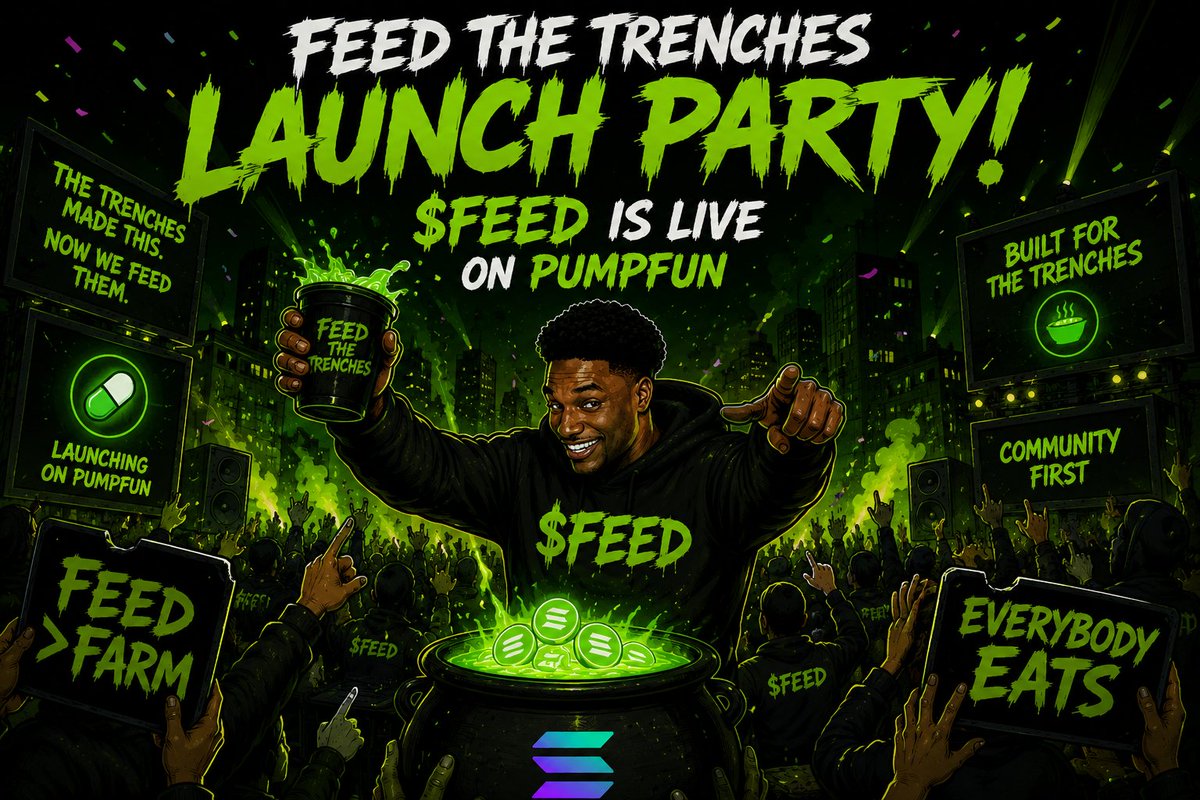 feed_on_sol's tweet photo. $FEED IS LIVE ON @Pumpfun

For years they farmed the trenches
Today, we start feeding them

This is more than a launch
It's a statement
Feed > Farm.

Everybody Eats.
Join the movement 👇 
CA: 2Yme5EDPzLMU2CMix67UzVW4iHViNufsLr5zJDVCpump

🍲 LET THE TRENCHES EAT. https://t.co/P8LyN8bwJ1
