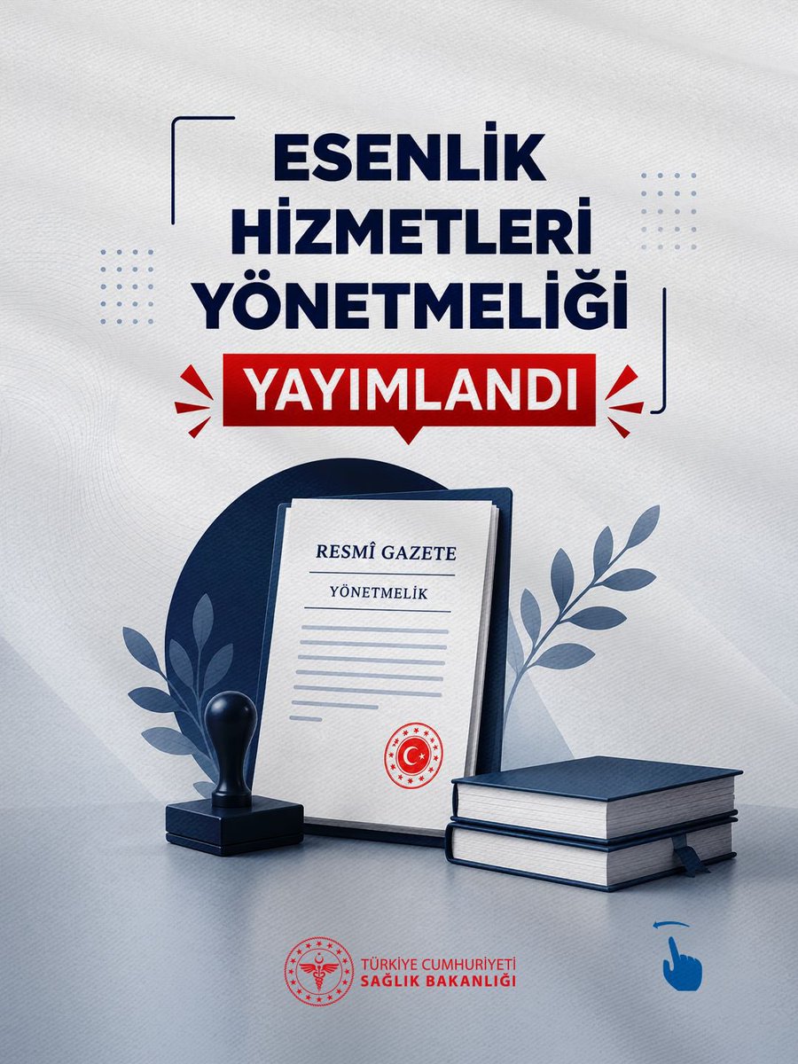 saglikbakanligi's tweet photo. Esenlik Hizmetleri Yönetmeliği Resmî Gazete’de yayımlandı. https://t.co/qF7MKR0XMp