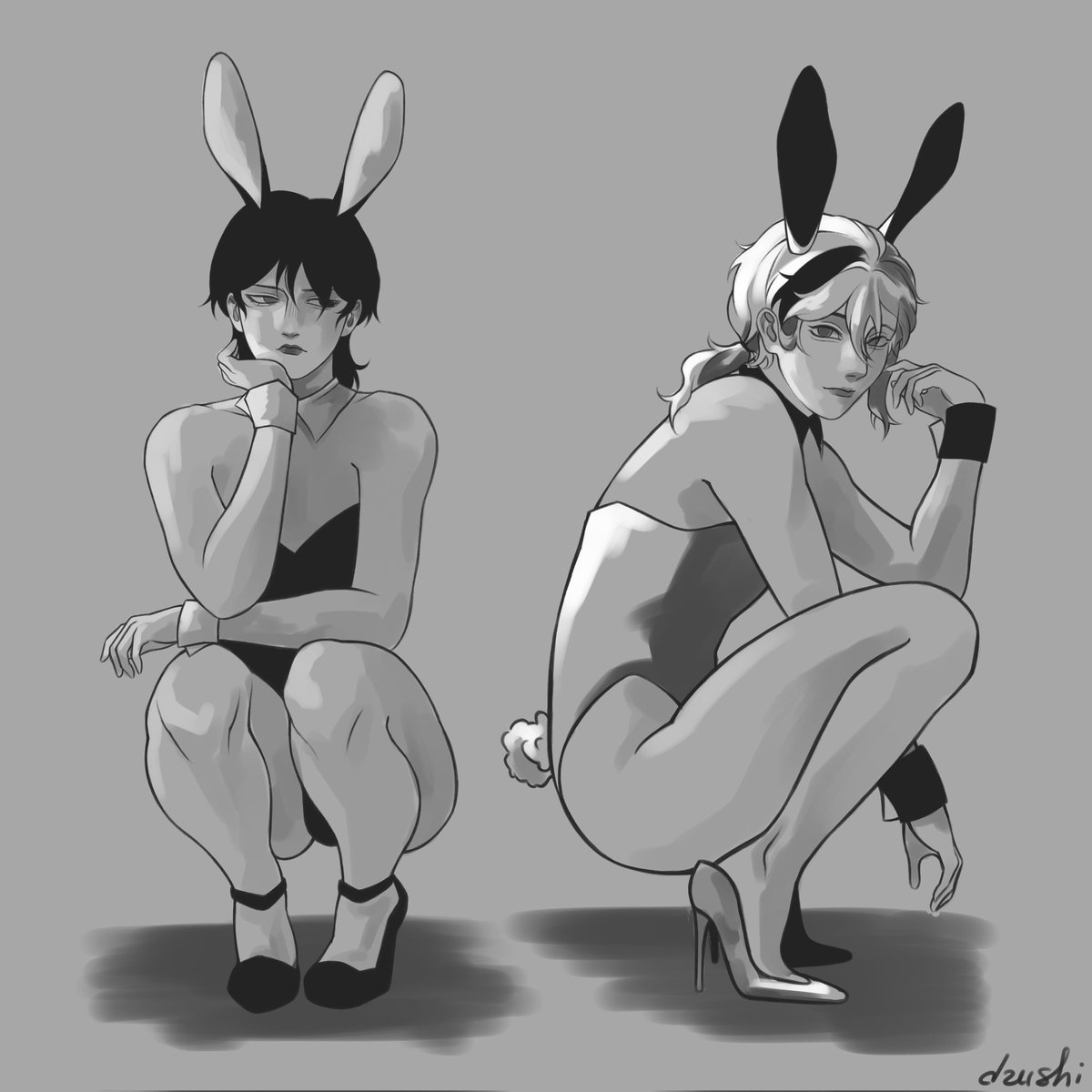 dshkwaw's tweet photo. Two bunnies #scaramouche #kazuha #kazuscara https://t.co/zHF3Jd6dG1