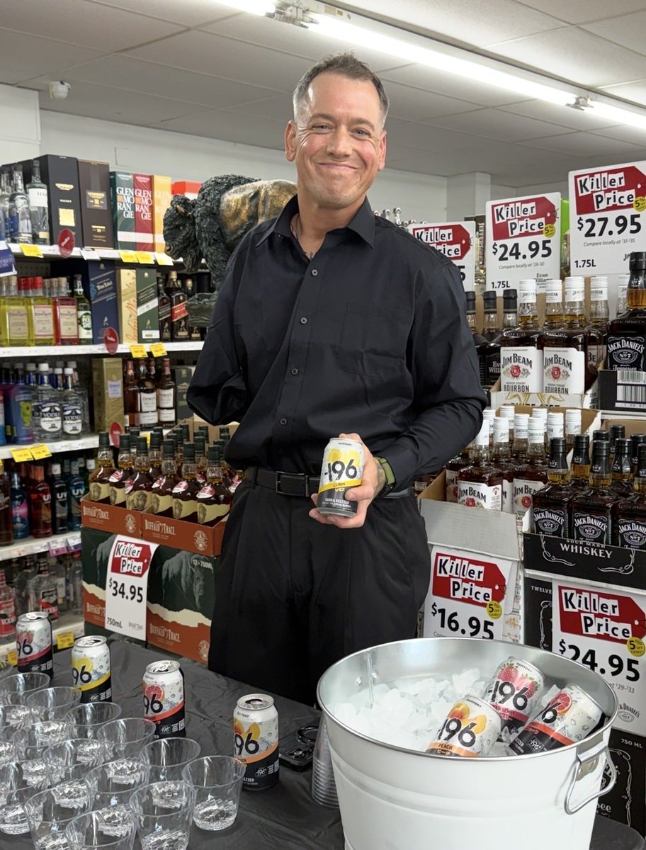 MarysLiquor's tweet photo. It’s HOT out there! Come into Mary’s and cool off with a free tasting event, featuring -196 vodka seltzers! Trevor is waiting for you!
#tastingevent #marysliquor #minus196 https://t.co/Q1So13vxb7