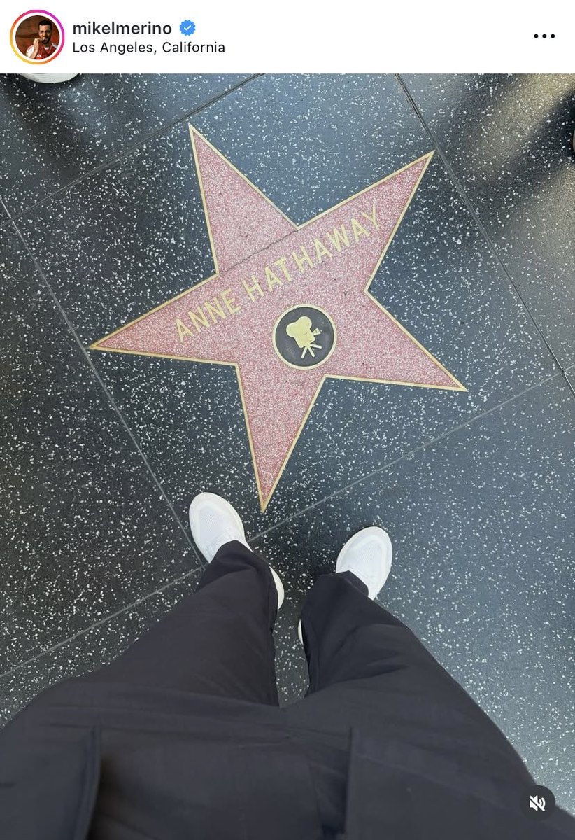 anniecrave's tweet photo. the Arsenal player Mikel Merino shared a photo with Annie’s star on the Hollywood Walk of Fame on his Instagram #COYG https://t.co/HmSkPApkgD