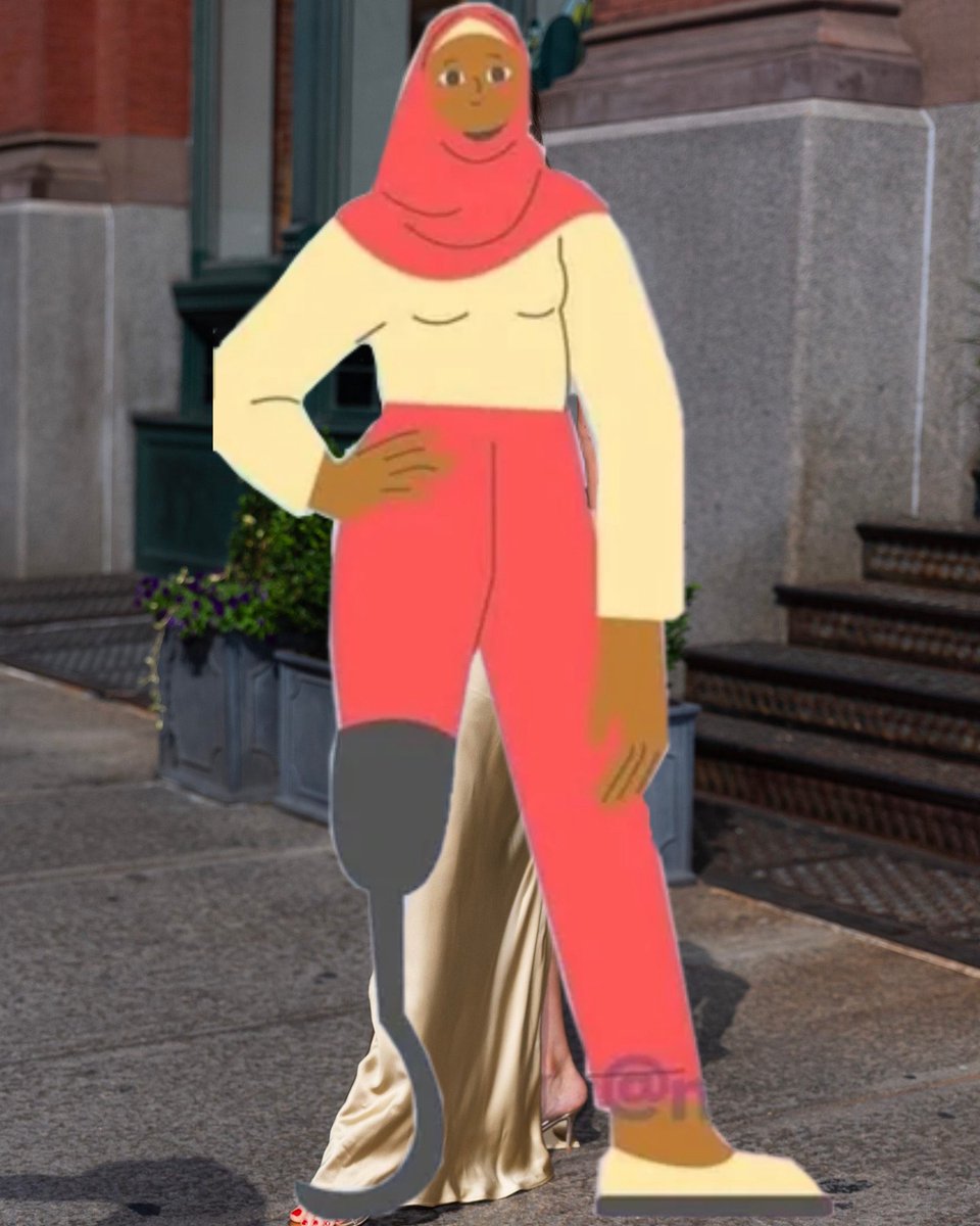 bottomjail's tweet photo. The solo poly hijab amputee spotted on their way to Taylor Swift and Travis Kelce’s wedding. https://t.co/e2FtZVAWkJ