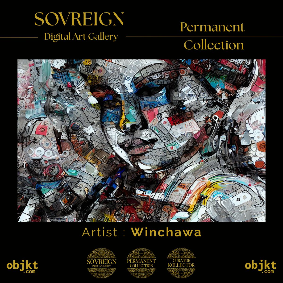 KOLLECTOR_OG's tweet photo. #ad #PaidPartnership with Sovreign Gallery (commission on sales)
Artist : @winchawa
Artwork : MOSAIC FACE
Description : We are not whole beings, but a collection of observed moments, reassembled by logic. By breaking the human form into rigid, structural components, WINCHAWA highlights the tension between organic emotion and algorithmic structure. It is a portrait of the ghost that lives inside the machine.
Edt : 1/1
Price : 750 tez
_____________________
Artwork link Sovreign Gallery Permanent Collection : https://t.co/VUCXgbc7v4
