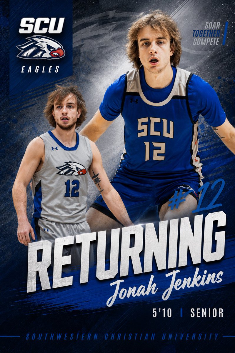 SCU_HOOPS's tweet photo. 3 more 🦅 back for Year 2!

Lukas Wooldridge, 6'5, RS-Freshman, 6ppg/5rpg

Eli Garcia, 5'9, SO, 8ppg/2apg/80%FT

Jonah Jenkins, 5'10, SR, 1ppg/1apg https://t.co/LtlMrpTrHu