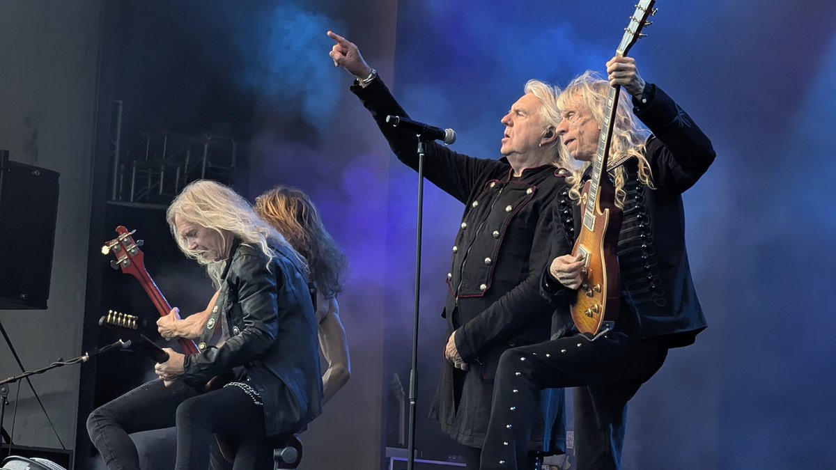 overmutch's tweet photo. Saxon live tonight at Liseberg. #saxon #liseberg https://t.co/iy1qT4ZlRY