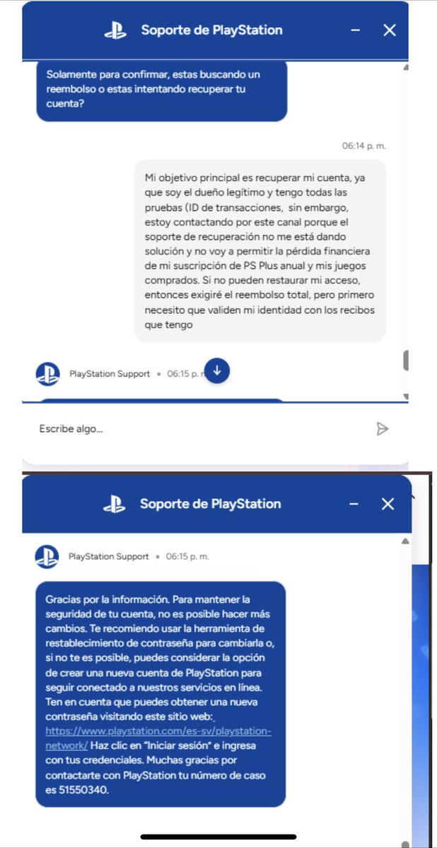 YoungCrisB's tweet photo. Es la tercera vez que debo comunicarme 
con @PlayStation_LA @PlayStationES 
Porque cambiaron mi cuenta con la que inicio sesión pero ahora se niegan a ayudarme a recuperar el acceso a ella, su soporte es malísimo!!!
Tengo todas las evidencias lo que hacen es cerrarme el chat. https://t.co/y822bWO81L