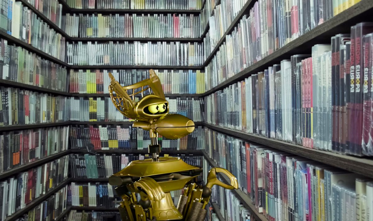 lil_vintage_toy's tweet photo. crow t. robot in the criterion closet https://t.co/l9gKoBGfqA