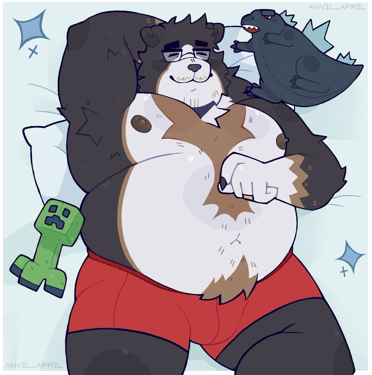 RockyRootbeer's tweet photo. Y’all forget I have a bear fursona too but I need to tweak his design a tad… I am both dog and bear… dog bear…. https://t.co/5P0V8GWFak