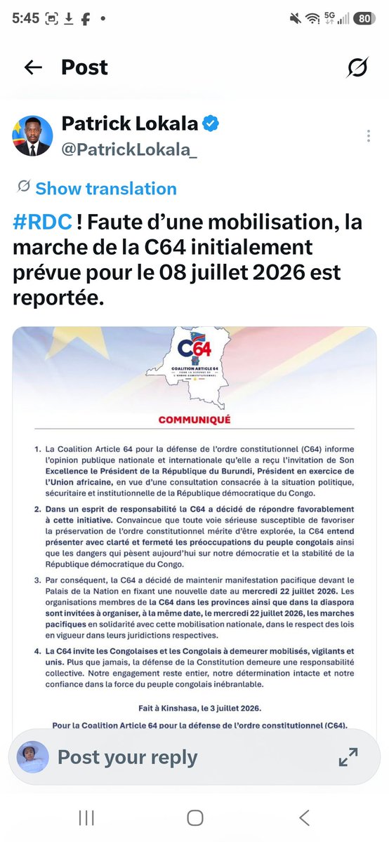Bibishe6's tweet photo. Les opposants, comme vous avez choisi d'être la valise de @fatshi13, nous observons seulement. Il vous a amené en Angola, sans succès, il a accordé l'audience à @MartinFayulu sans succès, il a amené l'opposition armée à Doha, USA et Suisse sans succès, il vient de vous amener chez son copain Ndayishimiye pour jouer à l'usure du temps avec vous et vous connaissez très bien que ça ne va aboutir à rien car il vous dribble pour bien conserver son pouvoir et voilà déjà qu'il envoie ses communicateurs pour se moquer de vous. L'honneur et la dignité n'ont pas de prix, notre constitution est en danger et c'est la définition de l'article 64 et non vos arrangements sans tête ni queue. Il ne fallait pas car @fatshi13 est un serpent dans le feu 🔥 des brousses, vous le sortez de là, il arrive hors danger, il vous mord. Etali bino. 
@DSESANGA 
@kabund_jmkkrock 
@moise_katumbi 
@DenisMukwege 
@Mapon_Matata