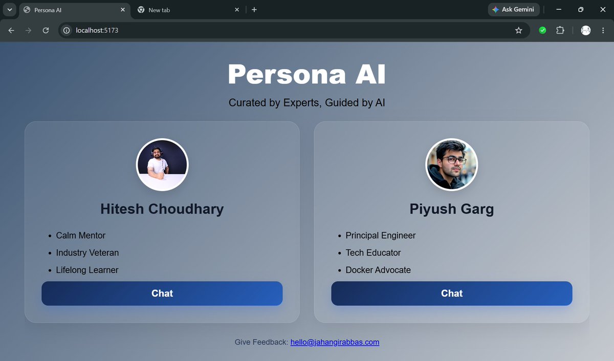Wella_Insan's tweet photo. Persona AI

#chaicode #genaicohort https://t.co/K8vguc8ZGk