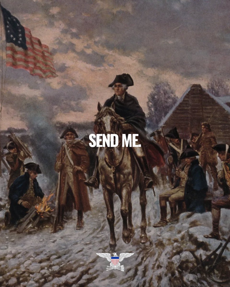 DOWResponse's tweet photo. For 250 years, American warriors have stepped forward with one answer:

“SEND ME” https://t.co/XLDAt06Vhe
