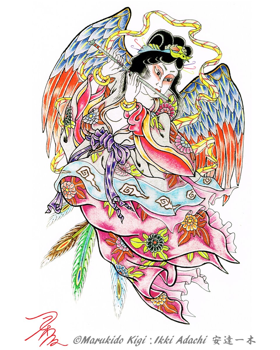 Marukido_Kigi's tweet photo. @marblerose_rue こんにちは。
Japanese gods, spirits and demons — drawn entirely by hand 🖌 Colored pencil, no digital 🇯🇵 https://t.co/4h0RII94UK