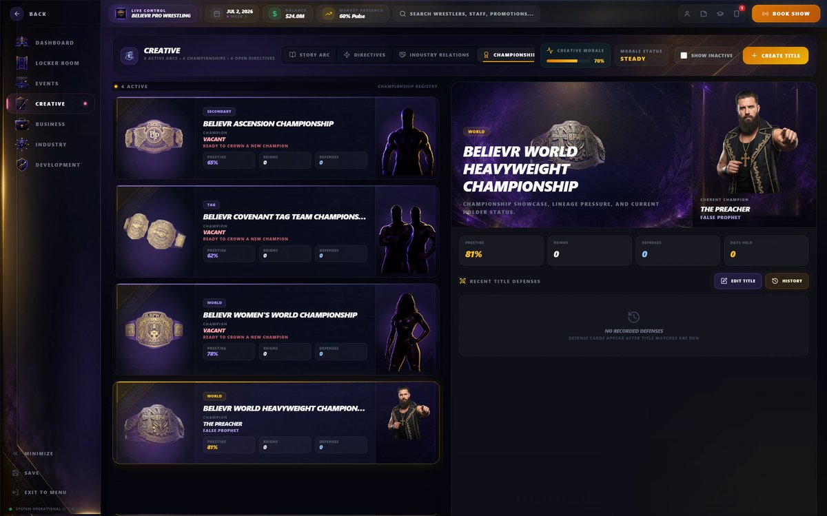BelievrPW's tweet photo. BPW UI OVERHAUL: Coming July 11th
Please let me know any feedback !!!
https://t.co/m413teQiOO
#prowrestling #indiewrestler #indiewrestling #bpw https://t.co/3PT6RUfu5v