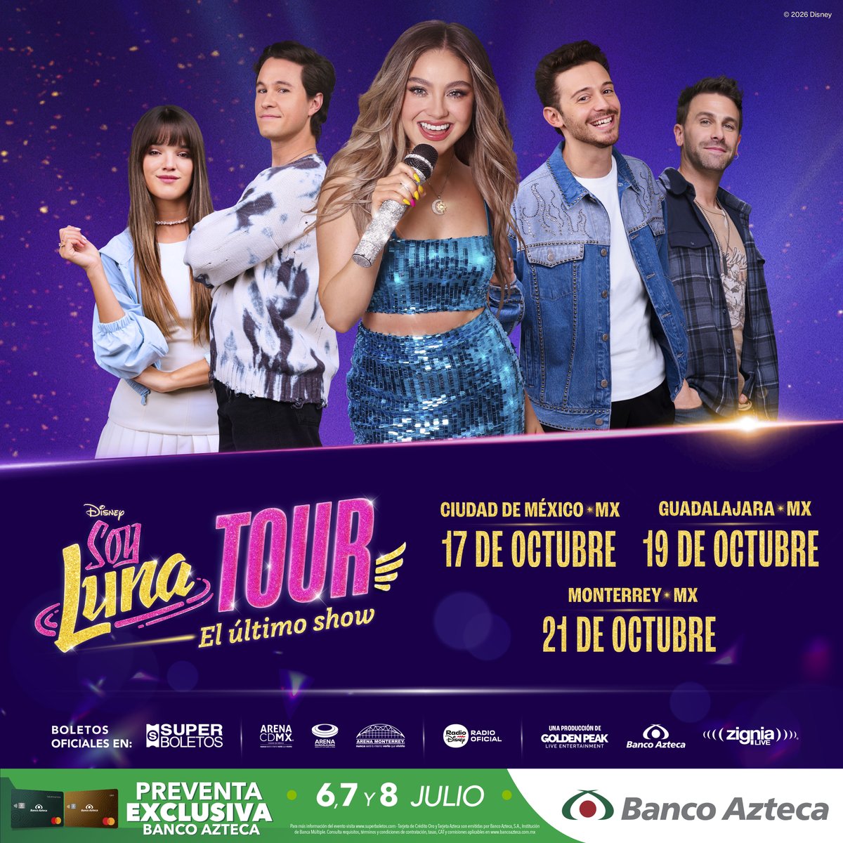 BancoAzteca's tweet photo. 🌙 ¡#SoyLuna regresa a México! Y no lo pueden dejar pasar 🤩​
💳 Preventa Exclusiva con Tarjetas de Crédito Banco Azteca del 6 al 8 de julio​
🎟️ Boletos en: https://t.co/H78V1JHXDQ ​
​
#ExperienciasBancoAzteca https://t.co/s9j4GFGkHc