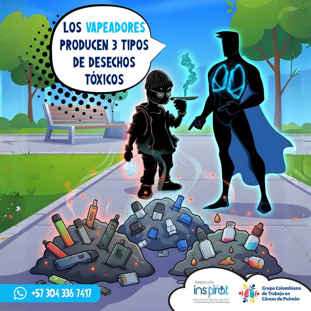 HolaSupulmon's tweet photo. Vapillo también deja huella en el planeta. 
Los vapeadores generan residuos plásticos, electrónicos y sustancias peligrosas que pueden contaminar si no se manejan bien. 
Conocerlo ayuda a proteger el ambiente.
💙
Fuente: https://t.co/emRwm2i30b

#Supulmón https://t.co/uyKGPSiTW9