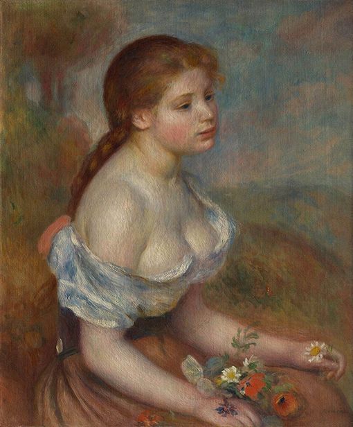 ルノワール「ヒナギクを持つ少女」 ピエール＝オーギュスト・ルノワール『ヒナギクを持つ少女』1889年