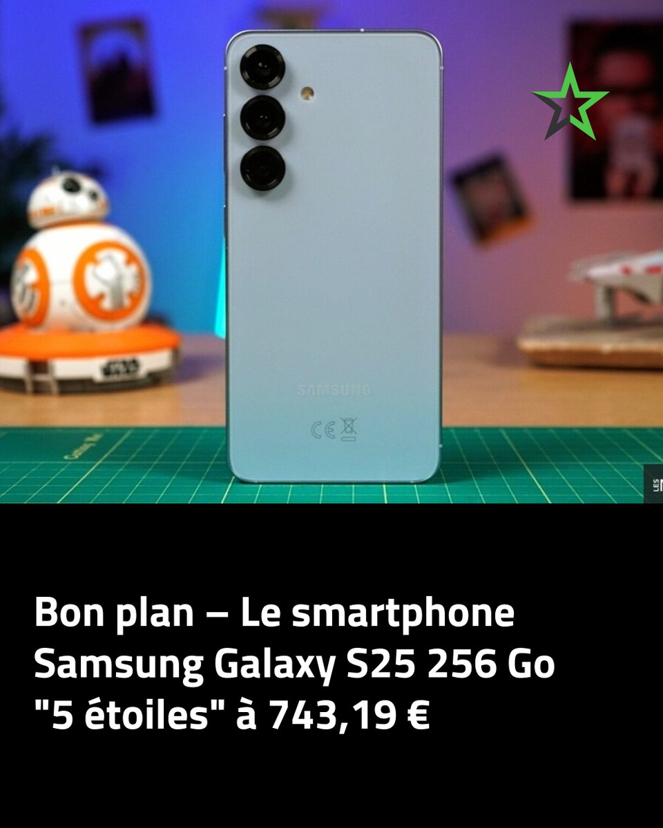 lesnums's tweet photo. Bon plan – Le smartphone Samsung Galaxy S25 256 Go "5 étoiles" à 743,19 €
➡️ https://t.co/0qIWhViIKf https://t.co/cOq83RyJ1K