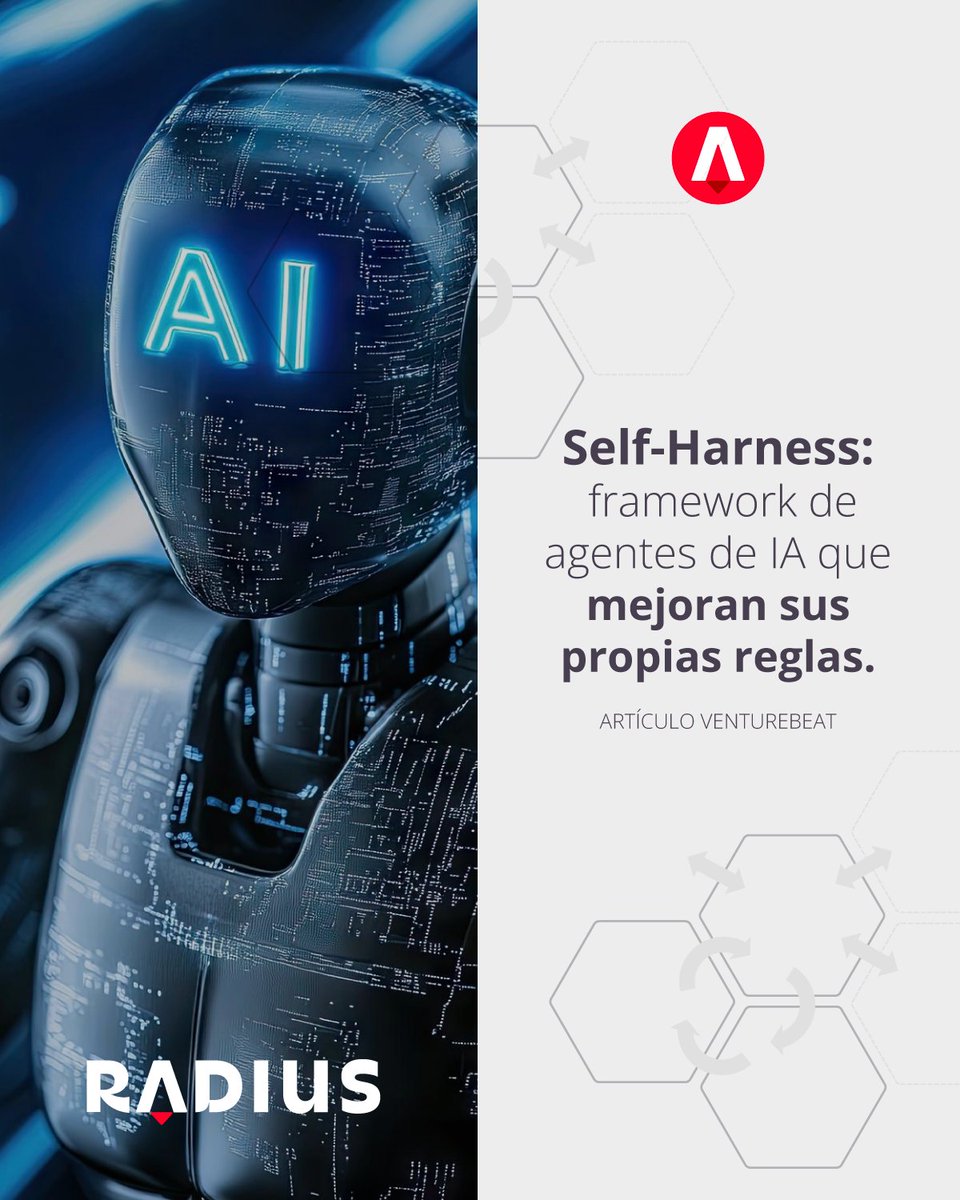 DescubreRadius's tweet photo. Un nuevo framework llamado Self‑Harness propone agentes de IA capaces de analizar sus propios errores, reescribir sus reglas y optimizar su desempeño de forma autónoma.
https://t.co/uoWPMsWigl
#ArtificialIntelligence #Innovation #DataStrategy #RadiusImpact https://t.co/yESKWl1uDL