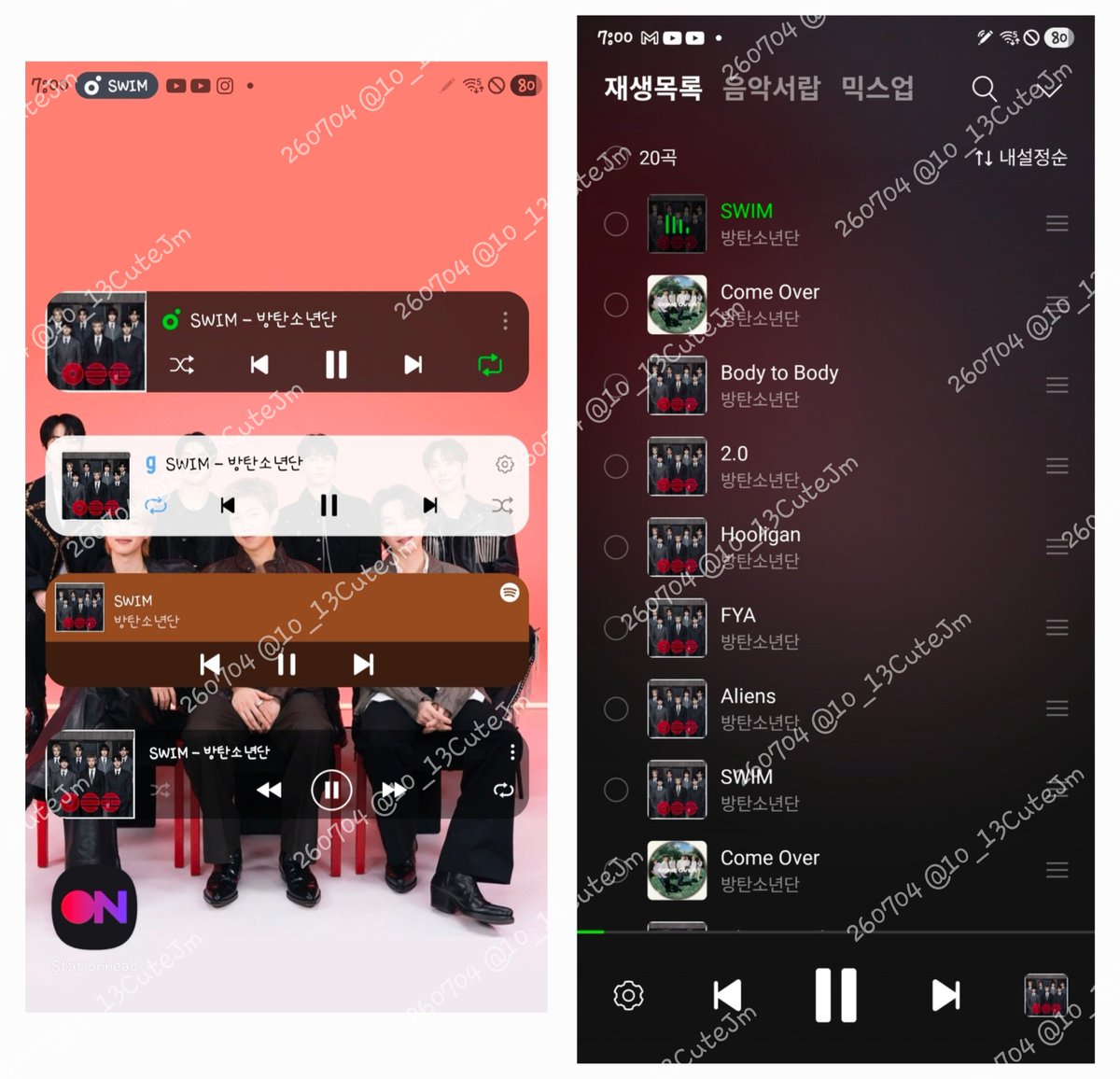 10_13CuteJm's tweet photo. 07/04  🔊프리징 해제 전 7시🌴
8시에 안정적이게 차트 진입하도록 
하루 시작하시는 지금🎧
스밍 한번씩 체크부탁드립니다🙇‍♀️💜🙏

우리 함께라면 사막도 바다가 돼
우리 함께… 소년단 노래 들을래요?

#함께_스밍해요_아미 https://t.co/6eT1DaRETK