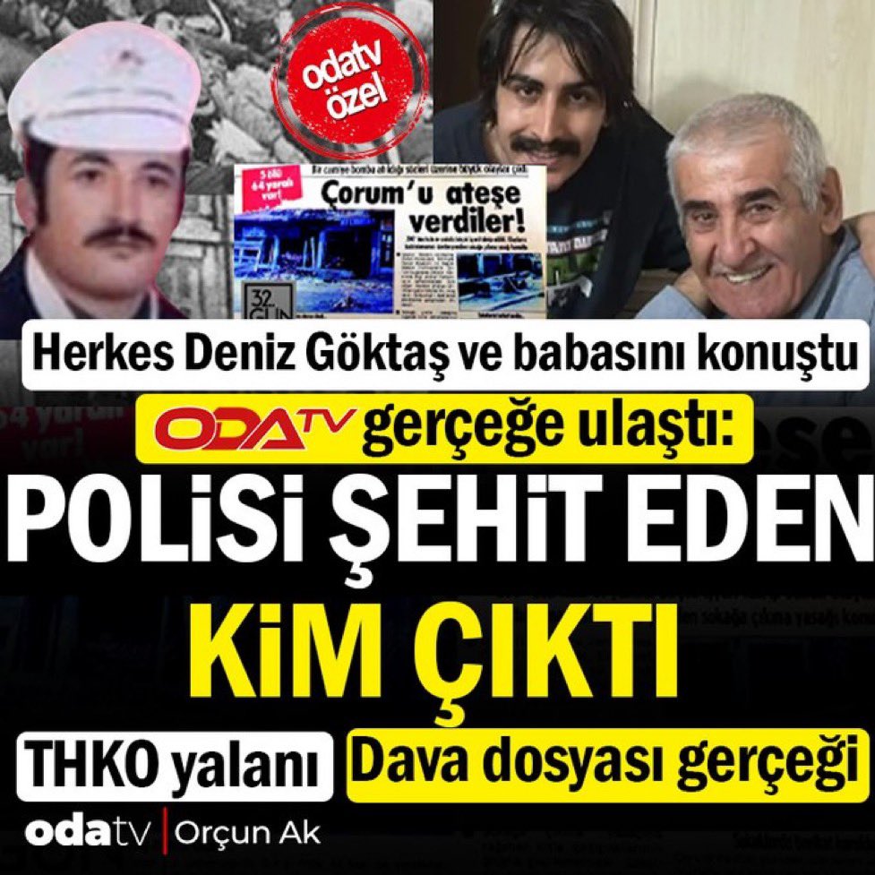 avcemilcicek03's tweet photo. Troller sabahtan beri korkunç bir yalan yayıyorlar.

Bugün tutuklanan komedyen Deniz Göktaş’ın babası Kemal Göktaş’ın 1 polis memurunu şehit ettiği iddia edilmişti.

Bana da “babası FETÖ’cü terörist vs” diye iftira attıkları için olayı iyice araştırdım. Not: Babam emekli ve 2002’de gazi olmuş bir polis memurudur. Yani tam tersi.

Oda TV de araştırmış, ben de araştırdım. Polisi şehit eden Deniz Göktaş’ın babası değil. Odatv'ye konuşan davanın avukatlarından Sadık Eral, "Olayın sadece iki sanığı var. HKO'dan Ali Rıza Özdemir ve Günay Kılıç!” dedi. Yani Kemal Göktaş polis şehit etmemiş.

Şimdi bunu yayarak bir insana korkunç bir leke sürdüler! Eğer inanıyorsanız, özür dilersiniz. 

Şahsen ben, bana attığınız iftirayla ilgili hiçbirinize hakkımı helal etmiyorum.