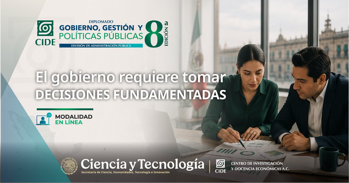 CIDE_DAP's tweet photo. Aprender herramientas para tomar mejores decisiones transforma instituciones.
Conoce más sobre el @CIDE_DGGPP 👉 https://t.co/yqpcfe91pq
Haz clic e inicia tu inscripción 👉 https://t.co/uMpfaYPlrr
#DGGPP8 https://t.co/fakpQs0bTY