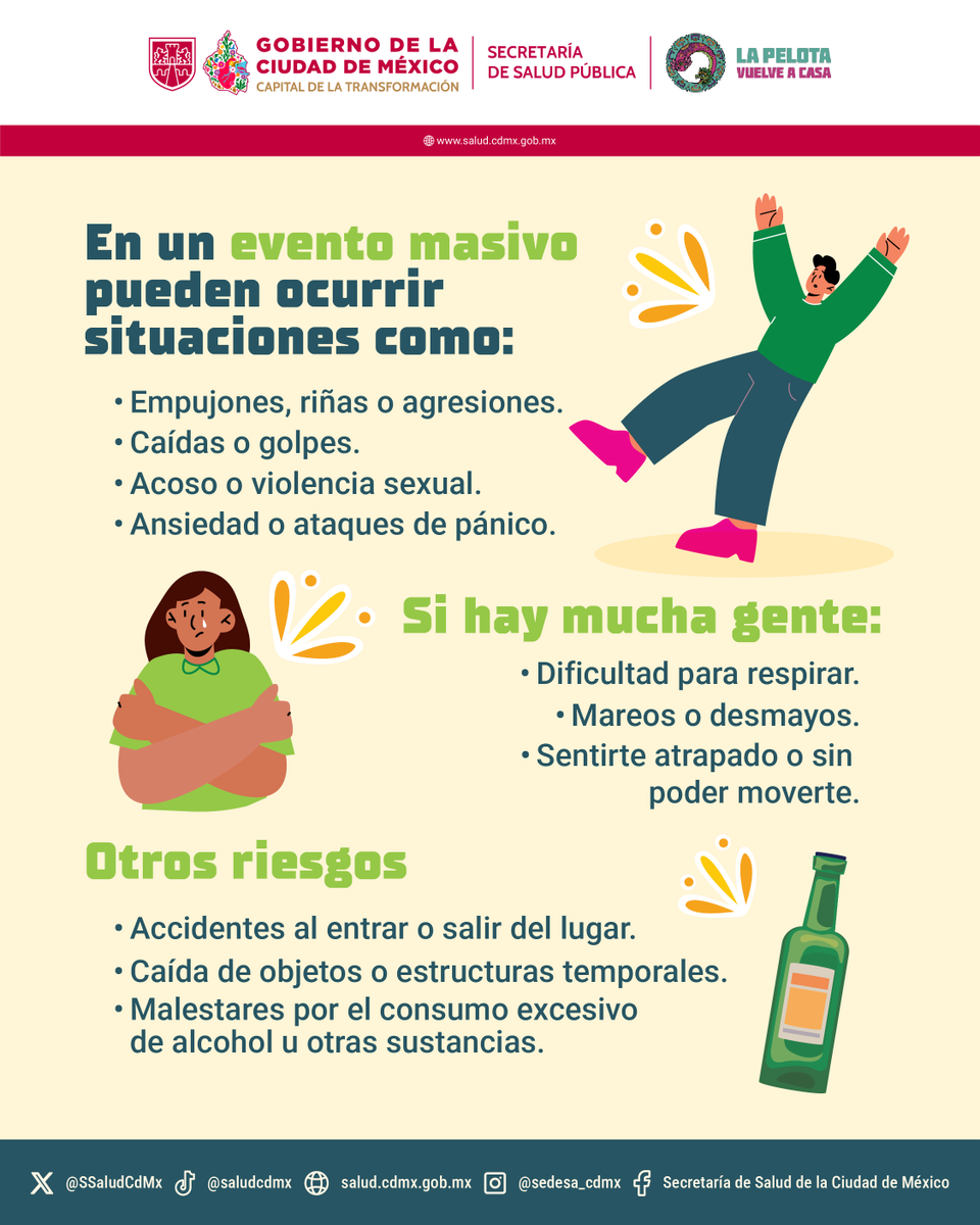 SSaludCdMx's tweet photo. ⚽🎉 La emoción también se vive con prevención. Sigue estas recomendaciones y disfruta de cada partido con mayor seguridad.

#LaPelotaVuelveACasa #SaludPública #CapitalMundialista https://t.co/PybElNPeN0