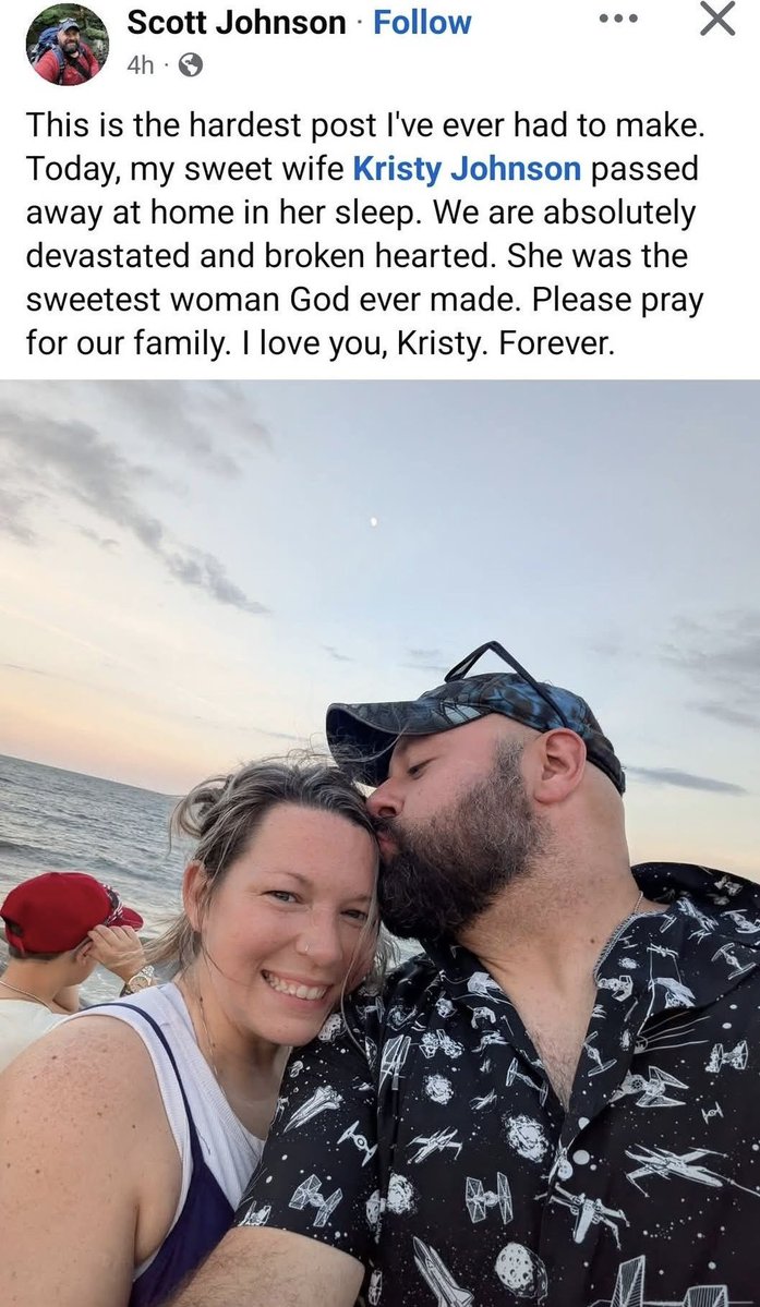 toobaffled's tweet photo. Pastor Scott’s wife Kristy passed away in her sleep 🕊️

Sadly he trusted the $cience when he should have trusted God .. 

“People really calling other people ‘sheep’ for getting a vaccine while taking a paste, not designed for humans, but for sheep, that they bought at tractor supply? This is why we’re still in a pandemic almost 2 years later. 🤦‍♂️”
