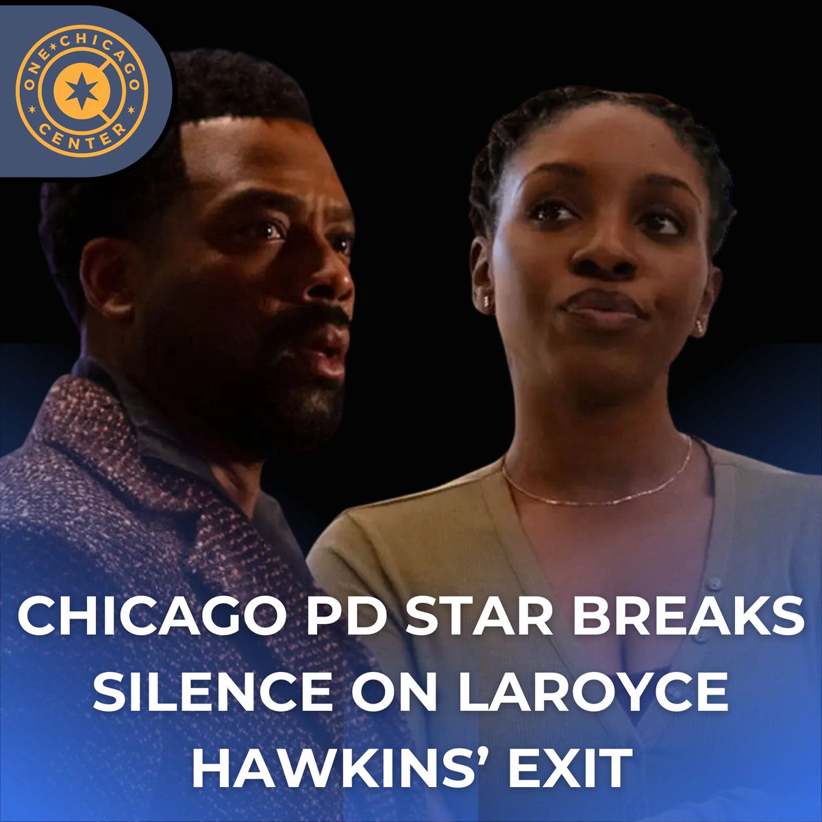 OneChicagoCtr's tweet photo. A Chicago PD star has broken their silence on LaRoyce Hawkins’ exit, suggesting there may be more to the story and that his departure wasn’t entirely his choice. https://t.co/m3QWqVrMBU