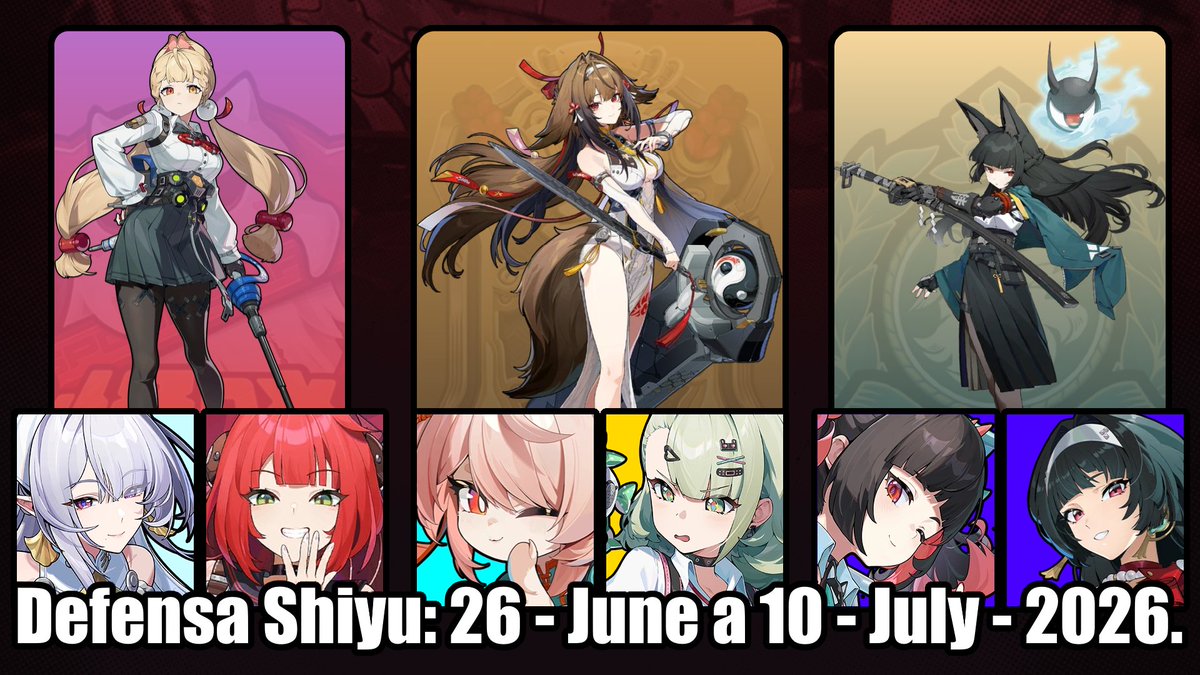 MegaMike_X's tweet photo. ZZZ - 3.0 - Defensa Shiyu - 26 - June - 2026 a 10 - July - 2026 - #zzz #mihoyo #hoyoverse #gatcha - https://t.co/6loZmPCeTk https://t.co/nE1EvXRQSh