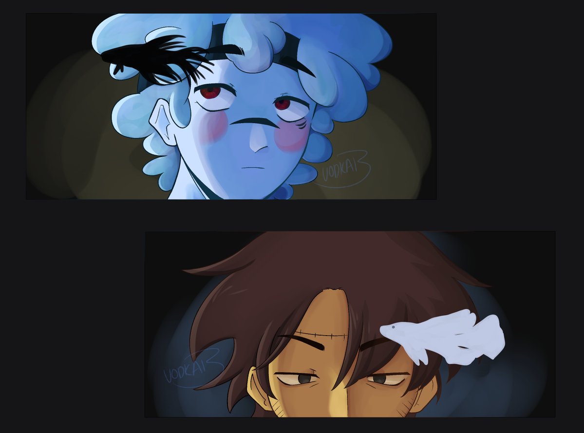 vodkaazul2's tweet photo. Todo se habria solucionado con un beso, como el canon 😔 #coldifanart #pirufanart https://t.co/tAkarM0kLm