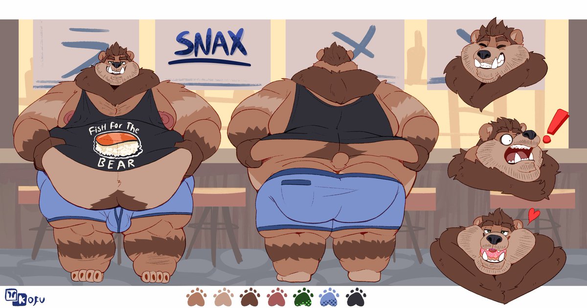 SnaxTheBear's tweet photo. (Edit)It has came to my attention that my ref sheet post earlier got cropped. Here we go :3
Done by the wonderful @IIIchubbyBear. https://t.co/6TkJCF4Iet