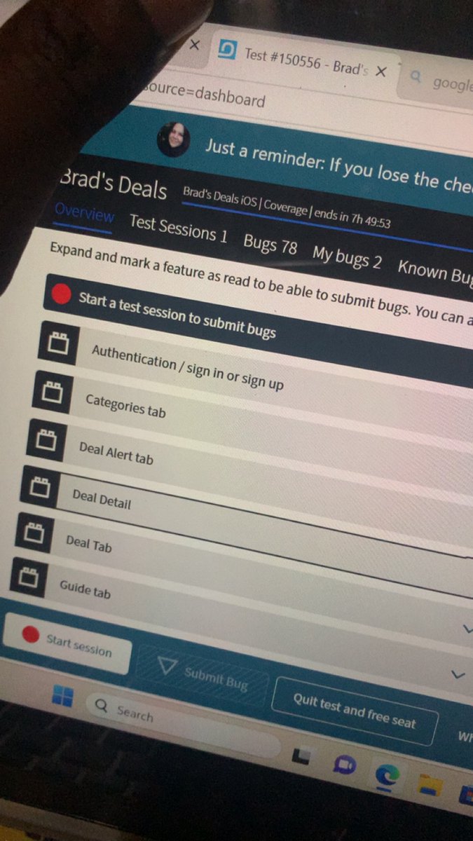 foreverdgoat's tweet photo. Everyone starts somewhere.

This screenshot is from my very first Test IO project.

A few days ago, I barely knew how bug reporting worked. Now I’m navigating real test cycles, learning how to identify issues, write better reports, and improve with every session. https://t.co/ZbvL6L8xrU