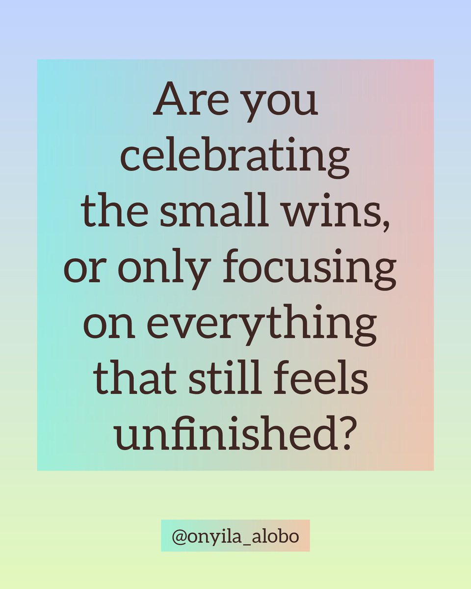 Faithosh's tweet photo. Day 1/10 
Mid-year reflection and check-in question.

1. Are you celebrating the small wins, or only focusing on everything that still feels unfinished?

Spend 10–15 minutes every day with a notebook or your notes app and answer the question. 

#midyearcheckin #reflection https://t.co/XWxrEg9ByG