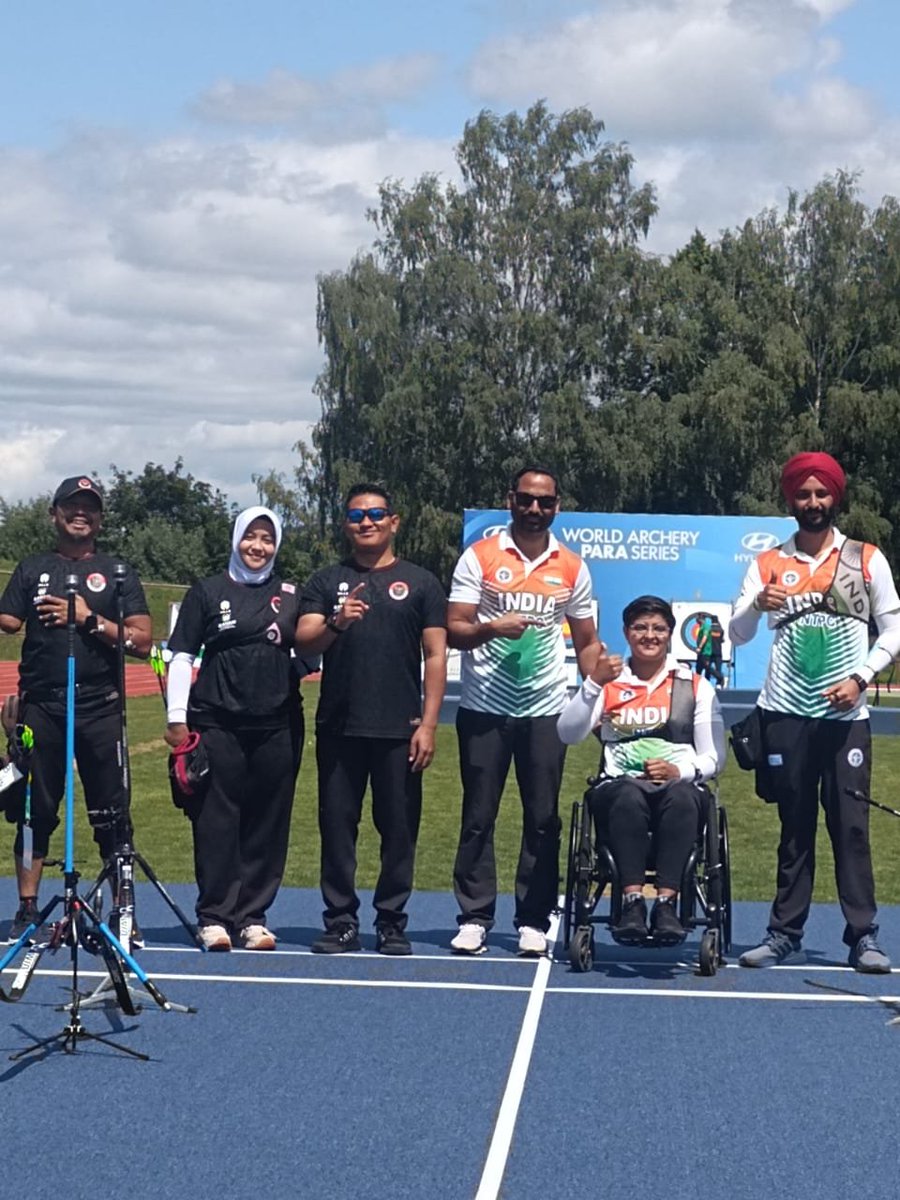 Media_SAI's tweet photo. India continues to hit the bullseye at the Nove Mesto 2026 Hyundai World Archery Para Series!

A stellar showing from our para archers as they bring home:
🥇 2 Gold Medals
🥉 2 Bronze Medals

👏 Congratulations to Harvinder Singh, Bhawna, Sheetal Devi, Shyam Sunder Swami, Toman Kumar, and Payal Nag for their outstanding performances. Wishing Team India the very best for the remaining events! 💙🇮🇳

#TeamIndia #ParaArchery #WorldArchery