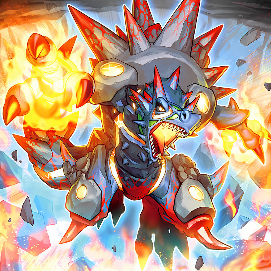 hellowoops's tweet photo. @TrevorAllenMD Maybe I'm biased because Jurrac Fire King is my favorite deck, but I never really liked how Jurrac Meteor looked. The alt art fixed all of my issues with it and I find the alt art a lot cooler https://t.co/pfZSyq8S3m