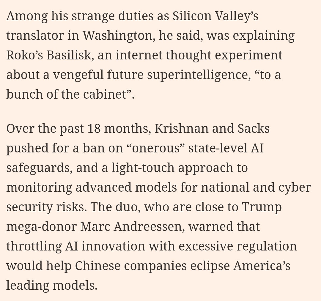 AndrewCurran_'s tweet photo. @RokoMijic Roko's Basilisk has been explained to the Trump cabinet. https://t.co/lzBME6Ie1w