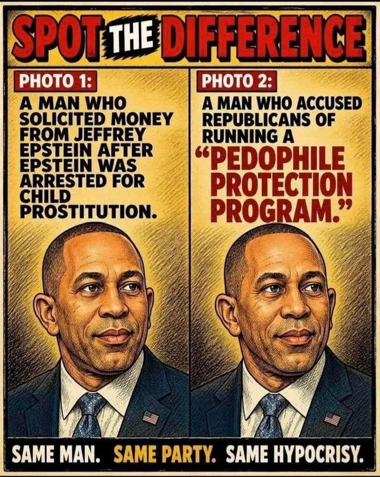 CreasonJana's tweet photo. We always have to laugh at the hypocrisy of @TheDemocrats @DNC and their ‘Big Tent’!

They complain about the wealthy and predators … while begging for money from the wealthy and predators.

.@RepJeffries is a perfect example of the games they play. https://t.co/vavyzz8xwx