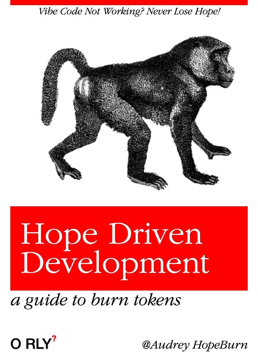 pcapurv's tweet photo. Hope Driven Development https://t.co/9ZVLSzD4ke
