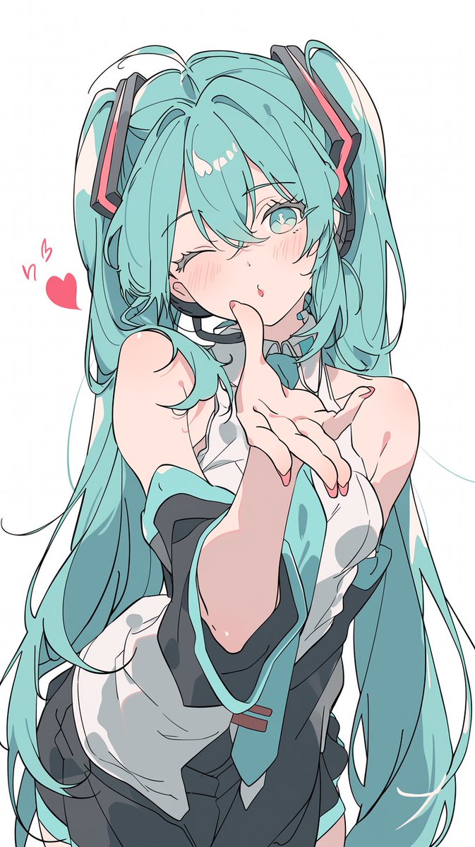 killergangAI's tweet photo. チュッ💕
 #初音ミク  #HatsuneMiku https://t.co/P4OGiLssHq