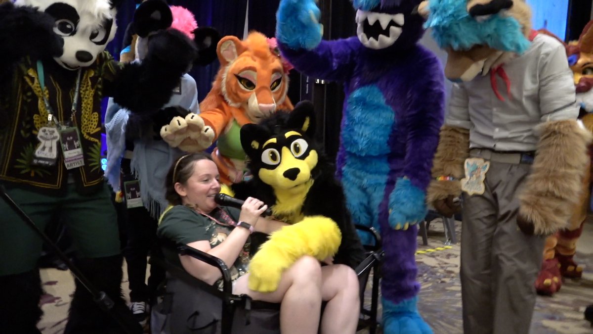 kitwanalion's tweet photo. The madness. The chaos. The trainwreck of what has become one of @anthrocon 's staple events. 

For the 10th year, it's Fursuiting 101 with @NexusFolf and her untameable bunch of critters! NOW premiering on my YT at https://t.co/kYW2mb6Gtt 

#AC2026 #Anthrocon https://t.co/eejcg8eU8Y