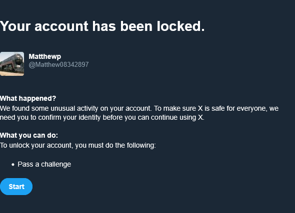 Matthew08342897's tweet photo. Guys, Twitter nearly locked me out of my own account AGAIN because they think i'm a bot. This is the third time this happened in the past few days, not once, not twice, THREE!!! If this keeps up, i'll have to move to Bluesky. Congratulations Twitter, you're gonna lose your users! https://t.co/06TiZrurBJ