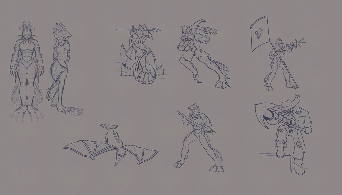 dreinack_'s tweet photo. hello world
i will be a bit busy for a week or two but in the meantime have this, some quick enemy designs for a oneshot as well as a bit of practice in anatomy https://t.co/BVwmI5EvU7
