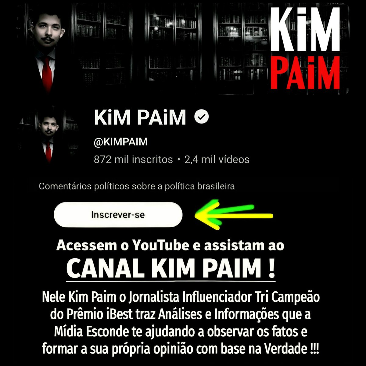 Talkei_Brasil's tweet photo. @JeffreyChiquini #CanalKimPaim #KimPaim #YouTube #FlavioBolsonaroPresidente #Direita https://t.co/uFraXTwku5