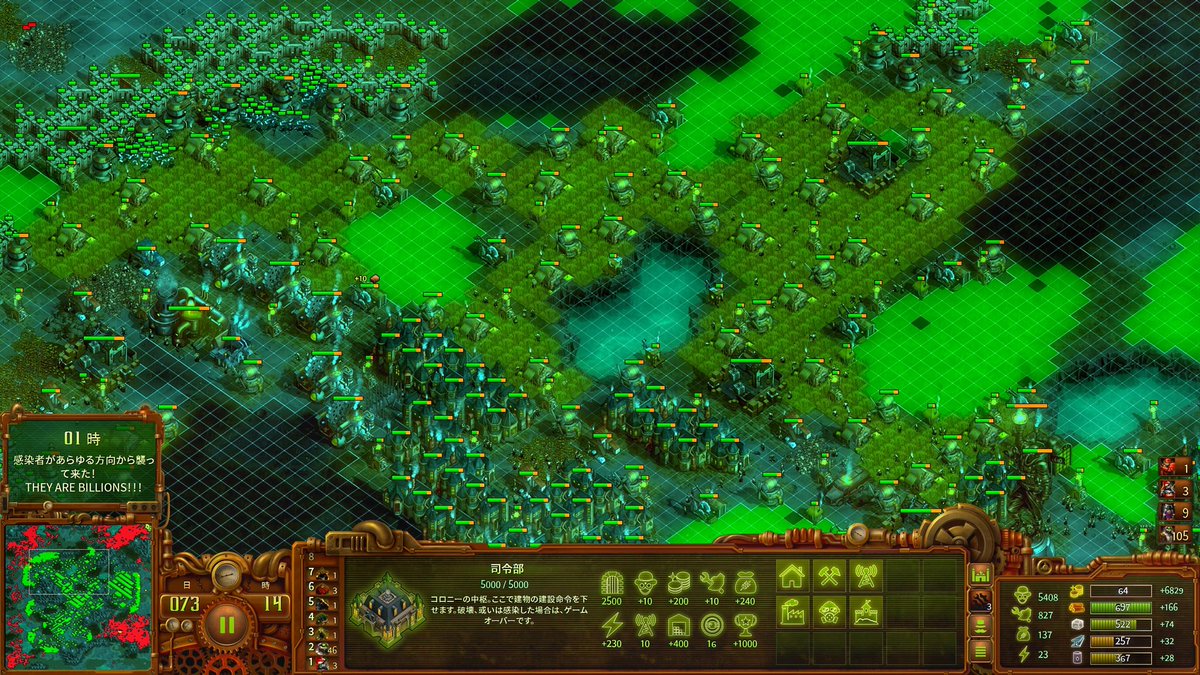 NineTailZero's tweet photo. #TheyAreBillions  #ゾンビサバイバルコロニービルダー #ゼイアービリオンズ #ナインの滅亡録
長時間のご視聴ありがとうございました
大襲撃で一部突破されたけど防衛成功！
そして６度目のオールワンダー達成感！
しばらくはスキルアップの為にハイスコアを目指しつつ出たマップで勝負して参ります https://t.co/YYCPgmdLXs