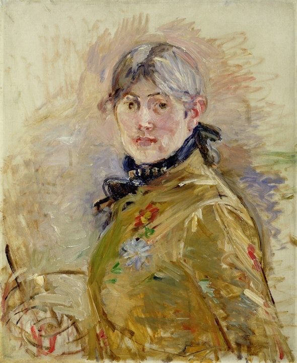 rodjnaquin's tweet photo. Berthe Morisot (1841–1895) was a French painter and founding member of Impressionism—the only woman in the group's first exhibition (1874). She worked alongside Degas, Monet, Renoir, and Manet. Known for loose, sketchlike brushwork, she painted modern life and women's experiences: domestic scenes, motherhood, and fashion. Famous works include *The Cradle* (1872) and her 1885 *Self-Portrait*. https://t.co/swjzvZvUuV