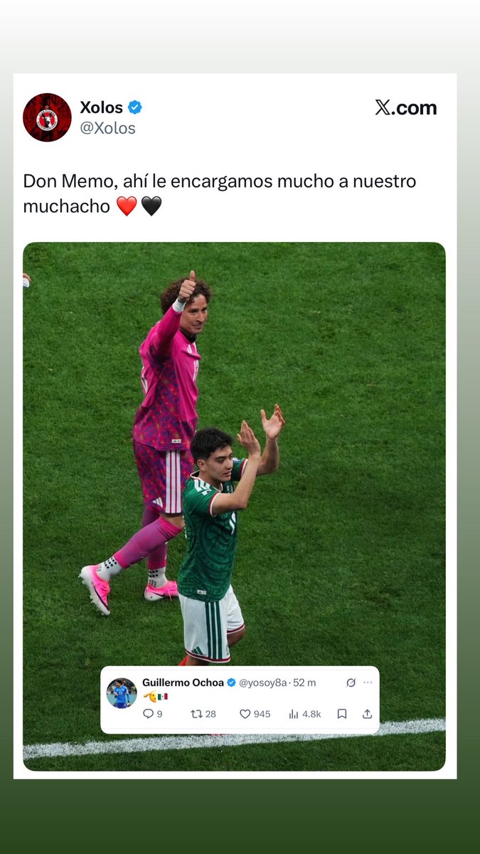 Vanemponce11's tweet photo. Jajajajajaja @Xolos @yosoy8a @GilbertoMoraMX están lo máximo subiéndose a este trend!!! Pero pues si cuiden al muchacho no me lo vayan a malear! ❤️ #YSISÍ @miseleccionmx https://t.co/iBbgxz2aY5