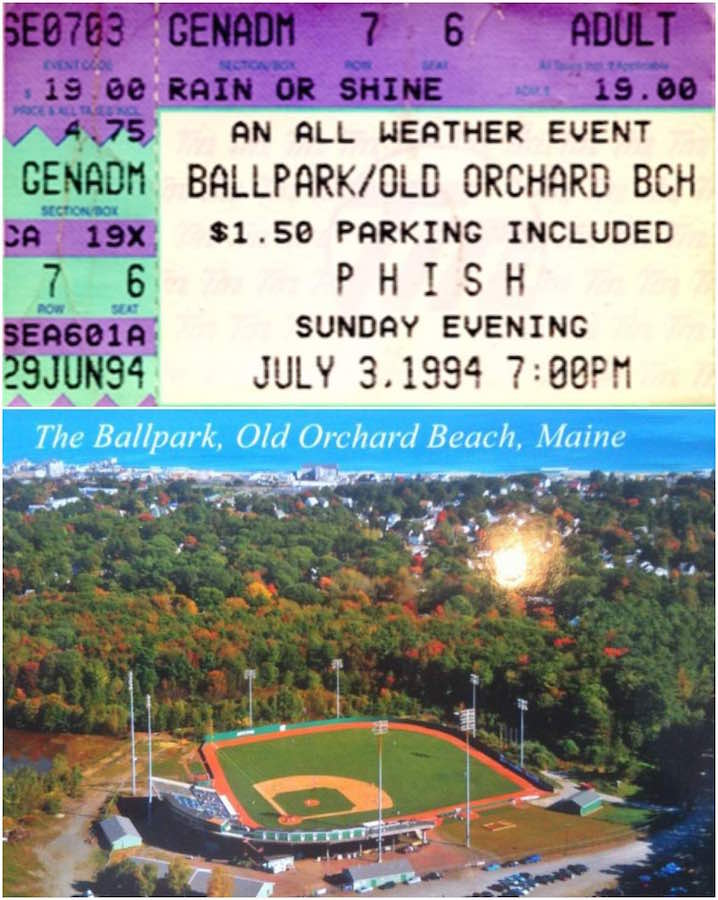 shapsio's tweet photo. 32yrs since #phish 7/3/94 The Ballpark at Old Orchard Beach, ME - the only phish show @OOBballpark…with fireworks during Antelope > Suzy to end set II. https://t.co/yu9u7rbHX2