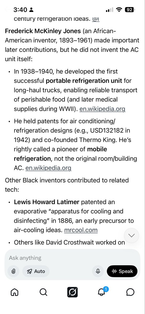 Joseph18261335's tweet photo. @newmenowwhat Black people will say and believe anything, no a black man did not invent the modern AC unit. Get a fucking grip. It’s embarrassing. https://t.co/mchbYNZKMd