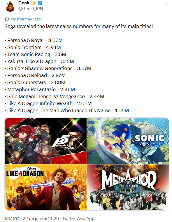 MarceloLR1990's tweet photo. @ArtDSat @wtfbrunno Na verdade Sonic estava presente sim, o autor do post que escolheu não colocar rs https://t.co/lOhtK26qqD
