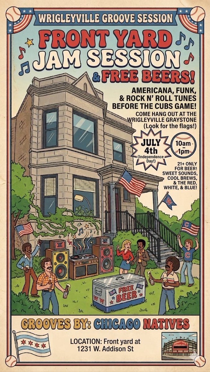 ImpactForward's tweet photo. Don't Forget! 🇺🇸

Stop by my front yard, grab a beer and say hey and enjoy the Holiday! 

Drinks are FREE to anyone stopping by! Come and celebrate the living in the greatest city in America! Details in flier below! 

July 4th (10:00AM-1:00PM) https://t.co/s89LEytSiK